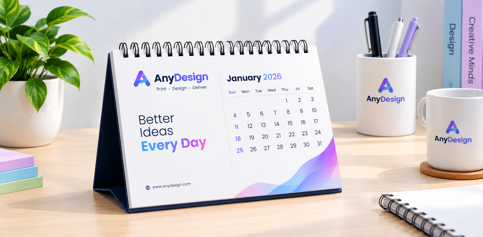 Custom printed calendar